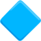 Large Blue Diamond emoji on Messenger